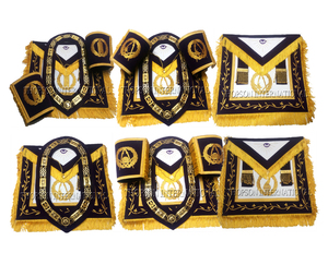 Delantal de cuero de calidad del Tesoro bordado Masonic Grand Lodge cosido personalizado bordado costura con parche bordado - Product Image 2