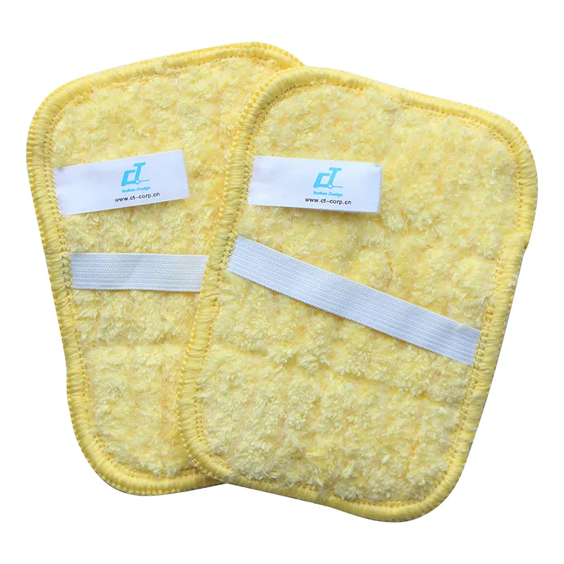 Kitchen cleaning tools non abrasive 1400gsm microfiber cloth scouring scrubbing pads for washing dishes pot