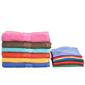 Nouvelles serviettes de bain tissées 100% coton beaucoup de couleurs Design élégant haute absorption séchage rapide couleur unie serviette de bain fabricant inde - Product Image 2