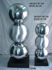 Jarrón de aluminio fundido con tres esféricos, pulido de espejo, decoración para el hogar, maceta de flores - Product Image 5