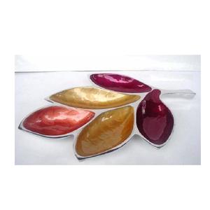 Cuenco en forma de hoja de aluminio fundido con esmalte seguro para alimentos para decoración del hogar y cuenco de metal para servir - Product Image 5