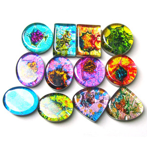 Pulsera de cristal dicroico de joyería de plata de ley 925 colorida a la moda - Product Image 6