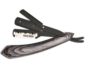 Rasoir classique avec manche en bois, lisses, Orange et noir - Product Image 6