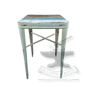 Mesa de bar de madera recuperada de Metal Industrial versátil para restaurante sala de estar al aire libre comedor escuela Hospital dormitorio uso - Product Image 1