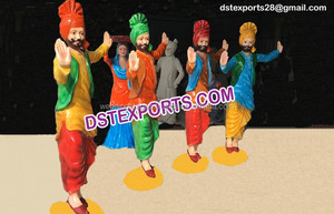 Estatua de Bhangra de la Cultura Punjabi para Bodas, Estatuas de Fibra de la Cultura Punjabi, Estatua de Bhangra Gidha, Venta en Australia - Product Image 4