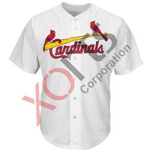 Maglia Classica da Baseball e Softball per Giovani e Adulti, Stile Cardinals, Ricamo Tackle Twill, Colore Solido <span class=keywords><strong>Rosso</strong></span> e Giallo, Super Traspirante - Product Image 1