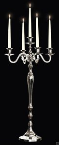 Handmade Silver Tall Wedding <b>Candelabra</b> Made of Metal and Aluminium with Crystal Votive for Candle Usage Canadabra Collection - Product Image 4