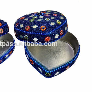 Un ensemble de 3 boîtes à bijoux en perles avec miroir scintillant, article en laque (multi) - Product Image 2