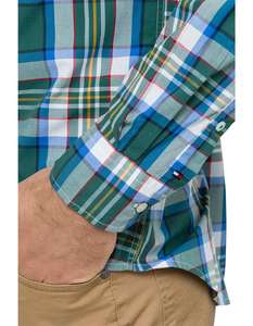 เสื้อเชิ้ตผู้ชายลายสก็อตหลายสี ปี 2021 ผ้าฝ้าย 100% ระบายอากาศได้ดี ทรงเข้ารูป แขนยาว เป็นมิตรกับสิ่งแวดล้อม ป้องกันรอยยับ สไตล์ลำลอง ธุรกิจ - Product Image 3