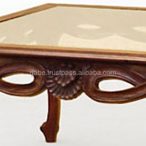 ไม้มะฮอกกานีแกะสลักโต๊ะกาแฟ - Product Image 2