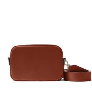 Grand sac de ceinture en cuir véritable simple à la mode avec double fermeture à glissière - Product Image 1