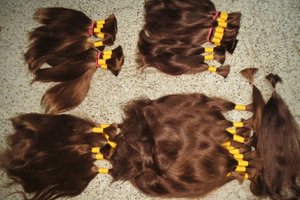 Extensiones de cabello humano indio UNISEX, mechones de pelo ondulado suelto sin procesar, REMY Virgen sin procesar - Product Image 4