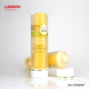 200ml two creams dual chamber tube with screw cap cosmetic printing 2 in 1 tube