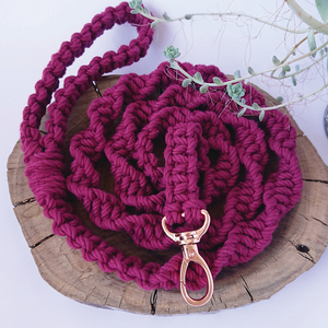 Laisse de chien en macramé souple personnalisée de haute qualité vert clair mousqueton en laiton tissé à la main de luxe ajustable personnalisé solide - Product Image 3