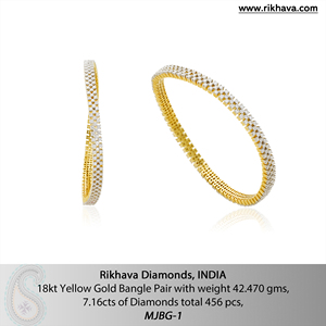 กำไลข้อมือเพชรสีทองและ18kt งานปาร์ตี้งานหมั้นงานครบรอบปีที่ดีที่สุด - Product Image 6