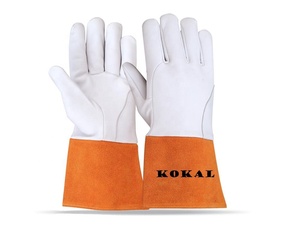 Guantes de Soldadura Industriales de Cuero Vacuno de Primera Calidad con Protección Contra Altas Temperaturas - Product Image 3