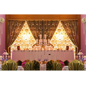 ชุดเวทีหนังประดับคริสตัลแบบกระจุกสำหรับงานแต่งงานคืนหรูหราตกแต่งงานแต่งงานแผงคริสตัลที่แตกต่างกัน - Product Image 1