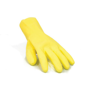 Cuisine lavage jaune latex gants à main poisson nettoyage vaisselle nettoyage général multi-usages gants ménagers malaisie - Product Image 3