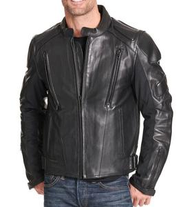 Veste de moto en cuir OEM sur mesure pour hommes, style course avec doublure d'hiver et détails de l'armure routière - Product Image 2
