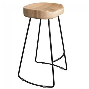 Industrial Sled Base <b>Bar</b> Stool with Adjustable <b>Wooden</b> Seat <b>Bar</b> Furniture - Product Image 1