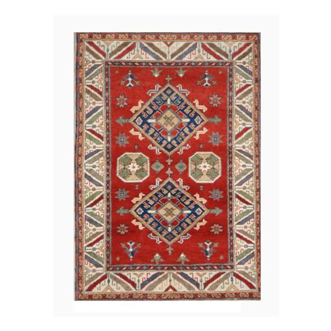 Hand Knotted Woolen Carpet Cotton Luxury Carpet Tufting for Living Room red color carpet