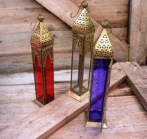Lanterne décorative du Ramadan en métal et verre de haute qualité pour la décoration de la maison et du mariage en vrac - Product Image 6