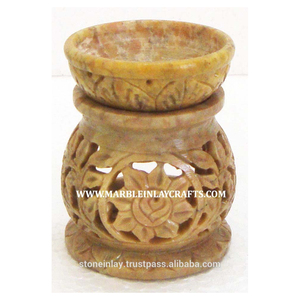 Brûleur d'huile aromatique en pierre de savon, laque Exclusive - Product Image 1