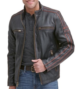 Chaqueta de cuero Premium para hombre, materiales de alta calidad para una apariencia elegante, comodidad y uso durante todo el año para ciclistas - Product Image 3