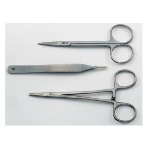 Disposable <b>Suture</b> <b>Kit</b> 3 PCS Adson Tweezer Needle Holder & Iris Scissors - Product Image 1