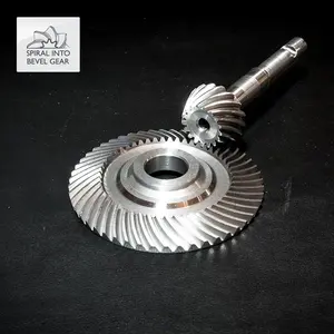 Engrenage conique en spirale droite de haute qualité pour boîte de vitesses conique à faible bruit nouvel état en acier - Product Image 1
