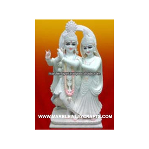 White Marble Radha Krishna Statue - Product Image 1