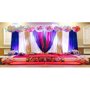 Wedding Mehandi <b>Stage</b> Decoration <b>Props</b>, Wedding Umbrella Mehandi <b>Stage</b> Decoration, Rajasthani Wedding Mini Umbrella Decors - Product Image 1