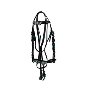 Brida de caballo española con metal plateado - Product Image 1