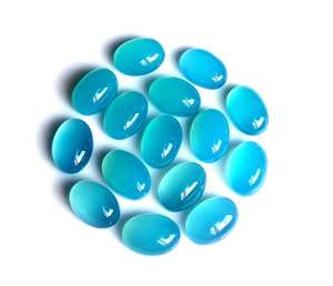 Calcedonia Aqua Natural al por Mayor, 4x5mm, Cabujón Ovalado Suelto, Piedra Preciosa de Alta Calidad AAA, Certificada por IGI, Tratada Térmicamente, Calibrada - Product Image 2