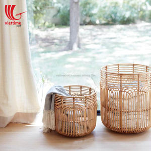 Hot Design <b>Rattan</b> Storage <b>Basket</b>, <b>Rattan</b> <b>Laundry</b> <b>Basket</b> Home Storage Organization Wholesale Vietnamese - Product Image 2