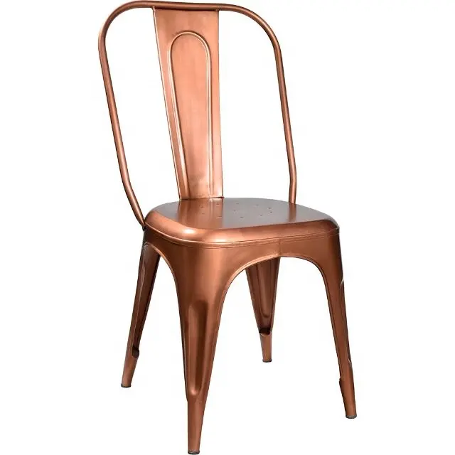 Cadeiras do restaurante do vintage do estilo industrial do vintage tolixs metal do cobre bronze da cadeira industrial do café da sala de jantar