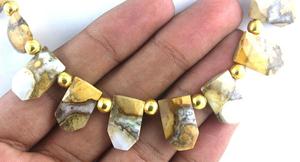 Mookaite หินแจสเปอร์ธรรมชาติทรงหกเหลี่ยม,เครื่องประดับทำด้วยมือทำจากลูกปัด Briolette ขายส่ง - Product Image 6