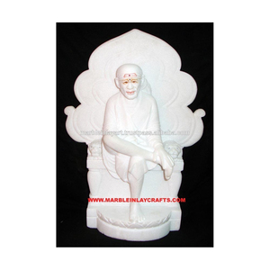 White Stone Sai Baba Statue - Product Image 1