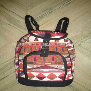 Mochila de algodón jaquards, nueva mochila de algodón, mochila de rayas de algodón, mochila india, mochila de moda de algodón - Product Image 1