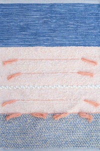 พรมกำมะหยี่ผ้าฝ้ายสไตล์โบฮีเมียนทำด้วยมือพรมลายทางแบบทันสมัยทอแบบแบนสามารถซักได้สำหรับบ้านสำนักงานห้องครัวโรงแรมใช้ในโรงแรมตัวเลือกที่มีสีสัน - Product Image 2