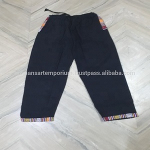 Boho Style Fashion Cotton Hemp Plain Solid Coloured <b>Trousers</b> Pants Wholesale Exporter From India - Product Image 1