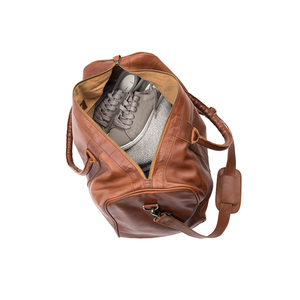 Bolso de lona grande de 32 pulgadas Vintage, piel de vaca de grano completo, cuero genuino, forro de poliéster marrón, característica antirrobo, imitación de moda - Product Image 5