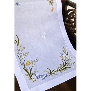 Ensemble de sets de table et de serviettes brodés, plateau en lin de haute qualité, set de table et serviettes à ourlet festonné, broderie Quang Thanh - Product Image 2