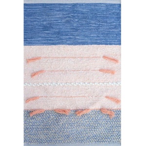 พรมกำมะหยี่ผ้าฝ้ายสไตล์โบฮีเมียนทำด้วยมือพรมลายทางแบบทันสมัยทอแบบแบนสามารถซักได้สำหรับบ้านสำนักงานห้องครัวโรงแรมใช้ในโรงแรมตัวเลือกที่มีสีสัน - Product Image 1