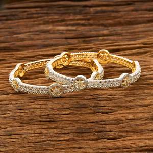 Cz Stone Fancy Traditional <b>Bangles</b> - 55671 - Product Image 1
