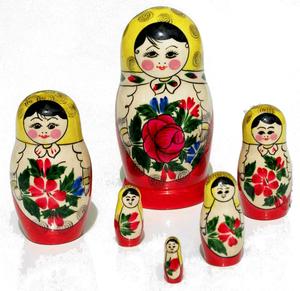 Muñeca Rusa Babushka, Matrioshka de Madera con Adorno Étnico, Piezas de Madera de Arte Popular, Artesanía y Arte Popular de Madera al por Mayor - Product Image 1