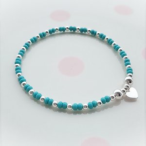 High Quality Sterling Silver <b>Bead</b> <b>Bracelet</b>, Stacking <b>Bracelet</b> - Product Image 1