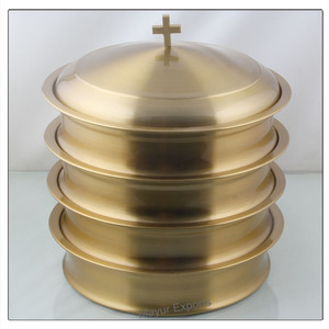 Juego de Bandejas para Servir Comunión con Acabado en Latón Dorado de Alta Calidad MAYUR EXPORTS - Product Image 1