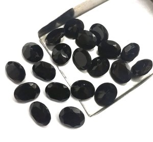 Pierre précieuse en onyx noir naturel de 3x5 mm, ovale, facetté, calibré, certifié IGI, qualité AAA, vente en gros, fabrication de bijoux - Product Image 2