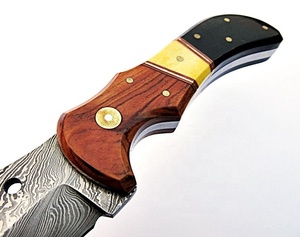 Couteau de chasse à lame fixe fait à la main avec manche en bois, couteau de survie en plein air - Product Image 3